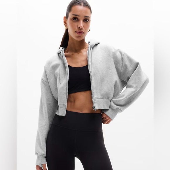 Athleta Forever Fleece Crop Full Zip - Picture 2 of 7
